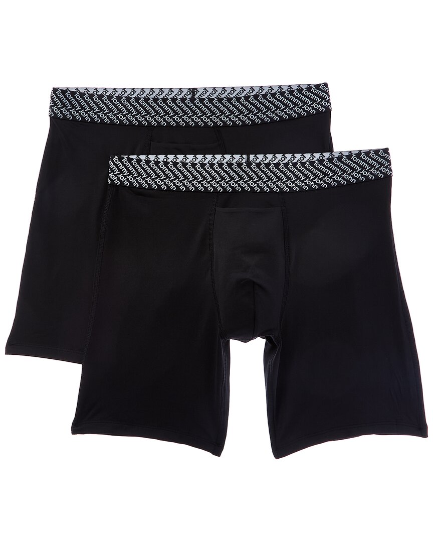 Tommy John 2pk Performance Basics Boxer Brief In Black