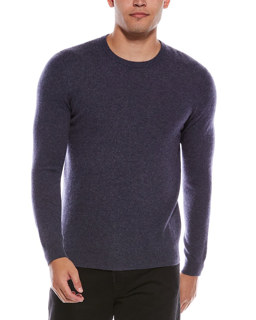 Autumn Cashmere Basic Cashmere Crewneck Sweater In Blue
