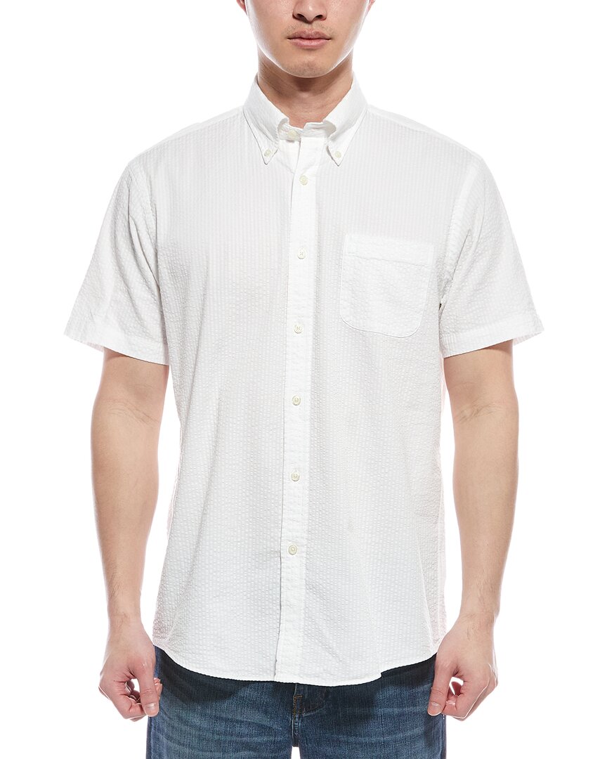 Brooks Brothers Regular Fit Cotton Seersucker Short Sleeve Button-down Shirt