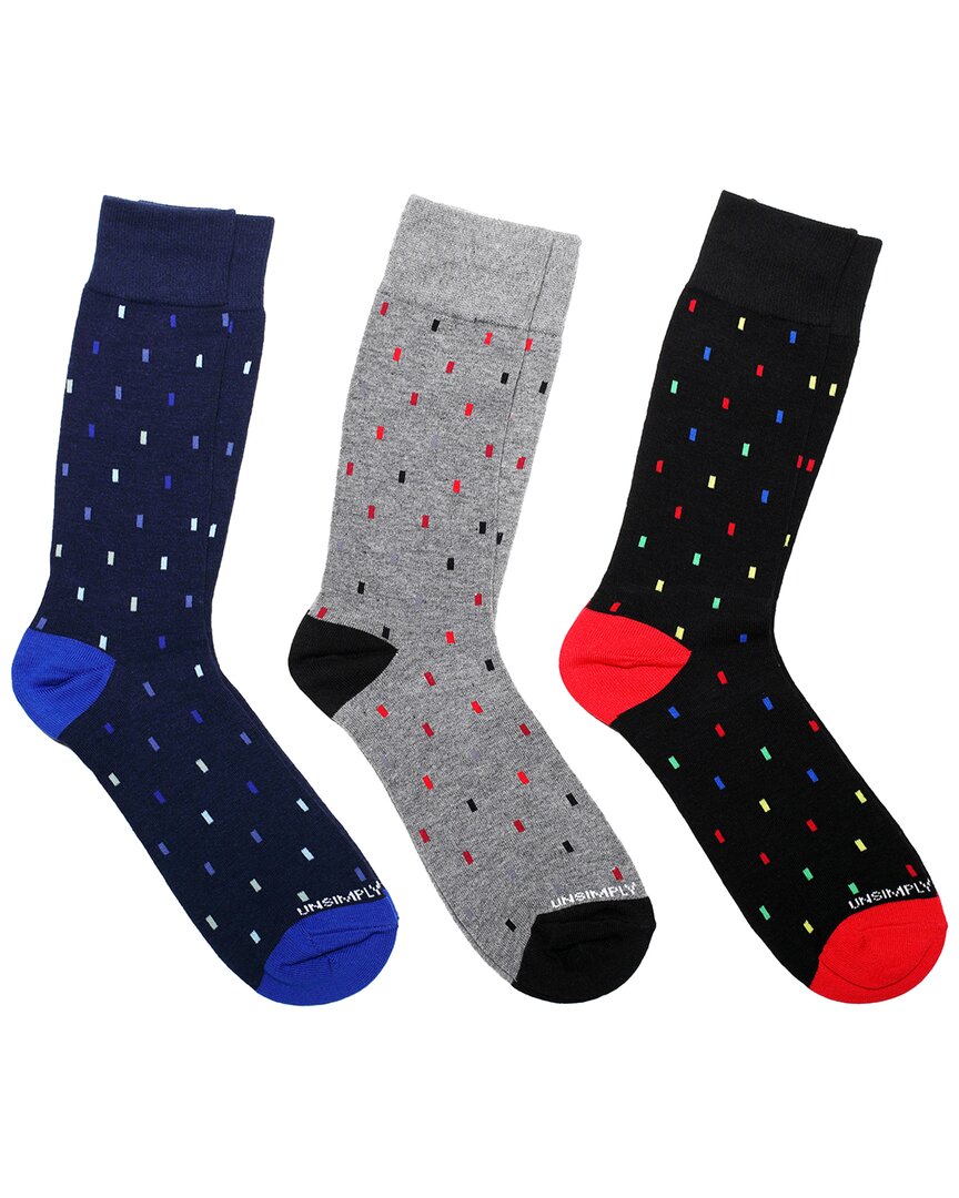 Unsimply Stitched Set Of 3 Sock In Multi