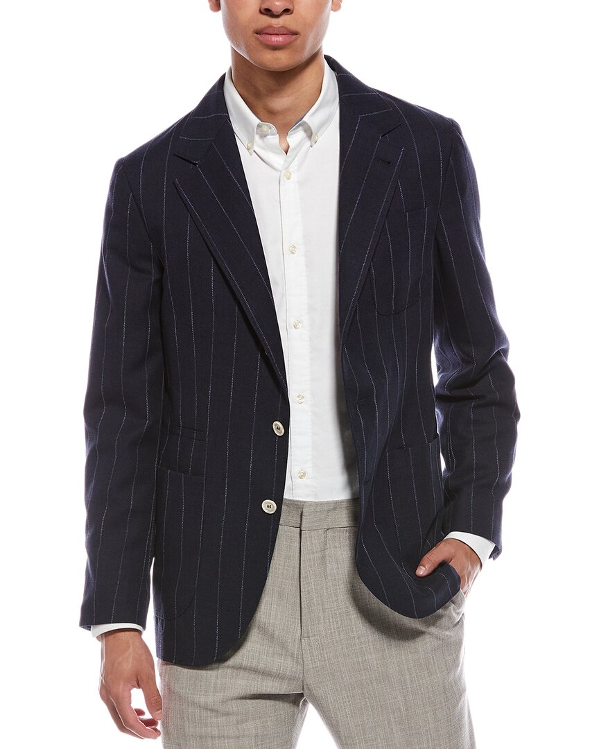 Brunello Cucinelli Wool-blend Blazer In Black
