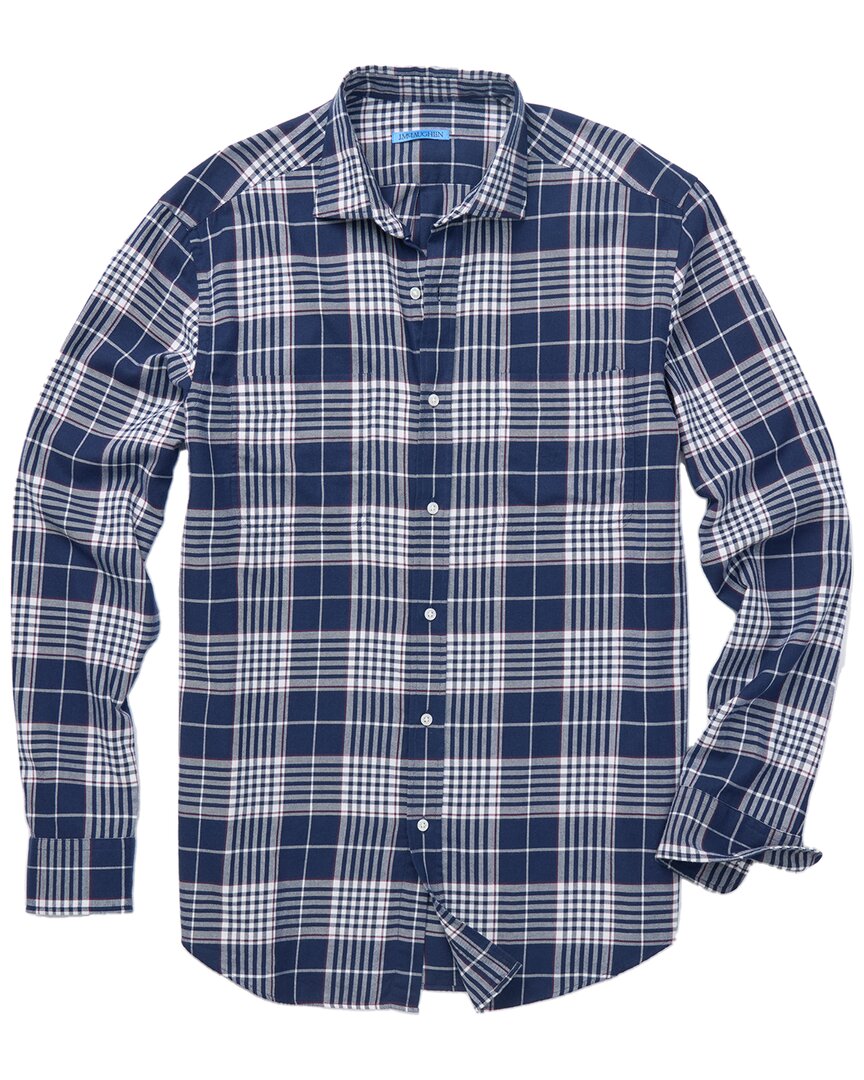 J.mclaughlin Dobson Woven Shirt In Blue