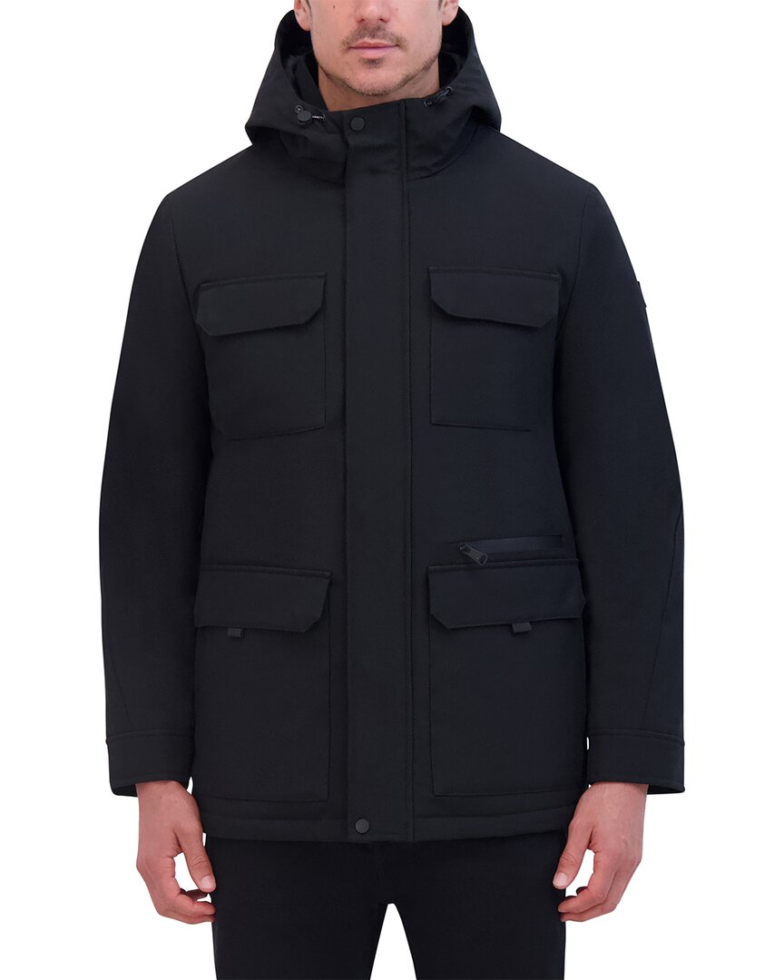 Kenneth Cole Oxford Parka In Black