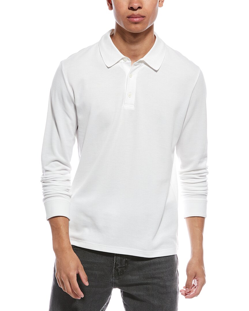 Vince Pima Polo Shirt In White