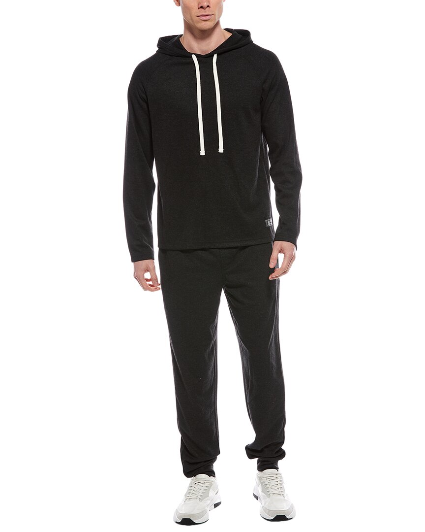 Eddie Bauer 2pc Hoodie Sweatshirt & Jogger Pant Set In Black