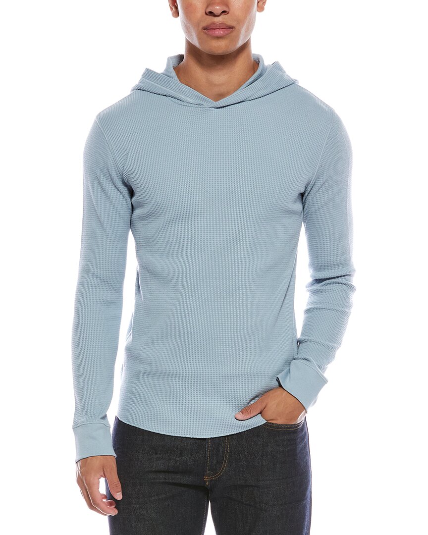 Vince Thermal Hoodie In Blue