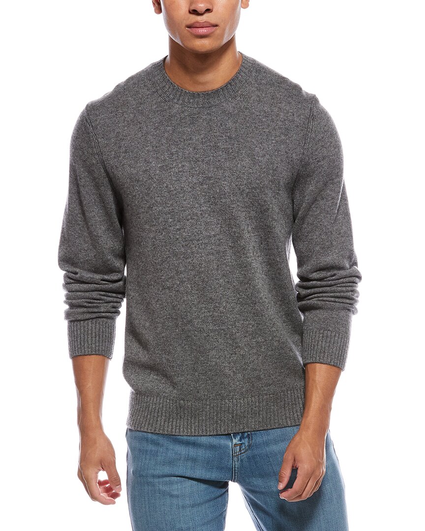 Vince Classic Wool & Cashmere-blend Crewneck Sweater In Gray