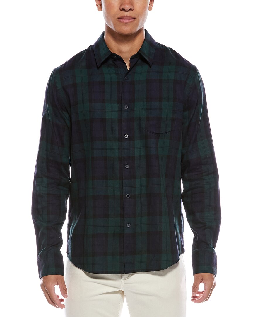 Vince Castaic Plaid Shirt In Blue