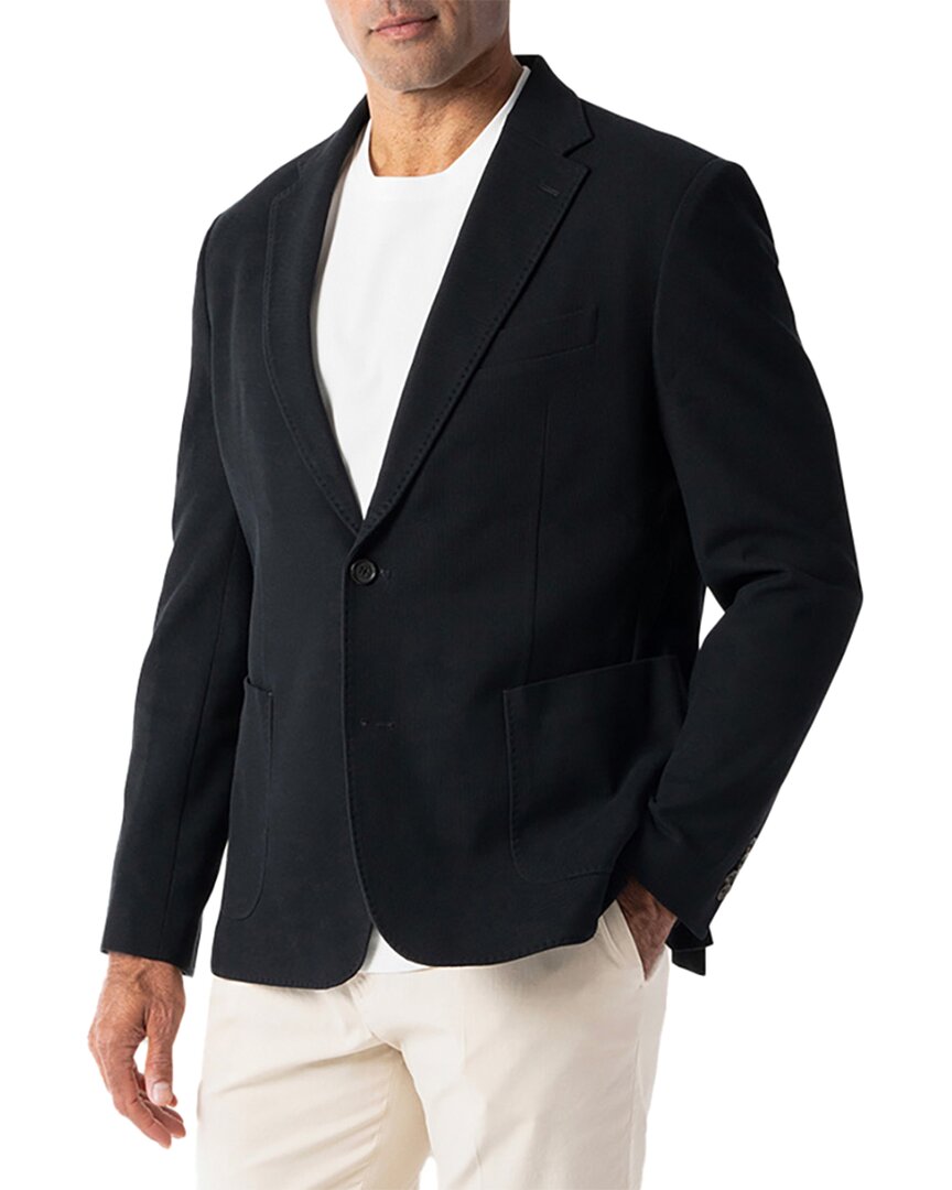 Robert Talbott Wright Lightweight Knit Blazer In Black