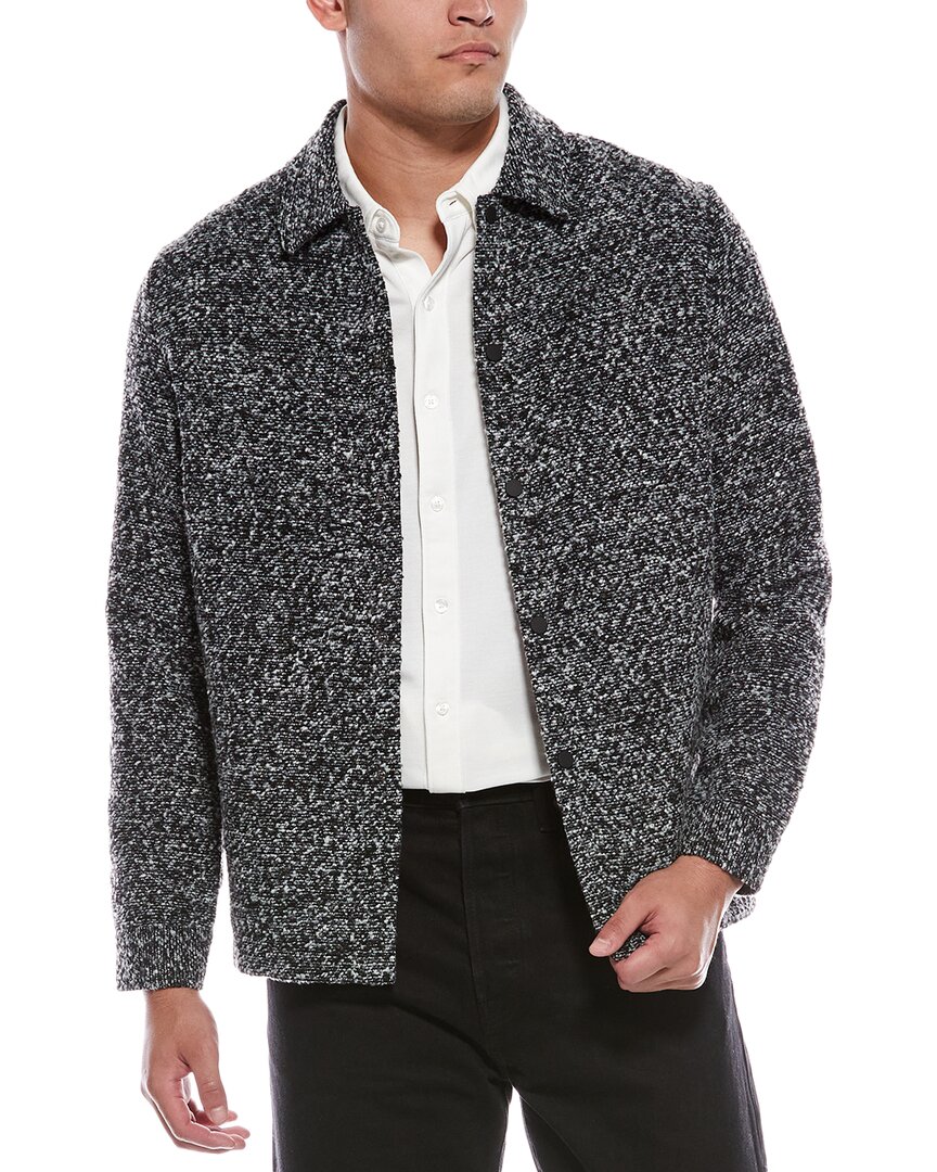 Report Collection Boucle Woven Jacket In Gray