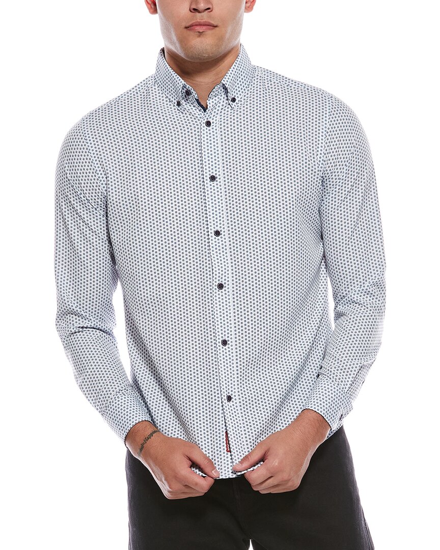 Report Collection Print Sport Shirt In Gray