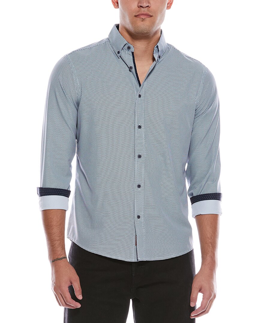 Report Collection Print Sport Shirt In White