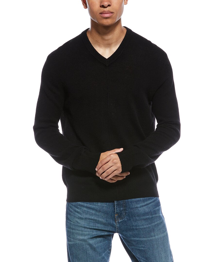 Atm Anthony Thomas Melillo Cashmere V-neck Sweater In Black