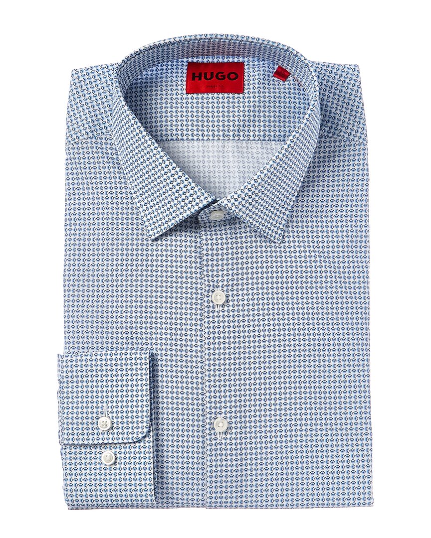 Shop Hugo Boss Sharp Fit Dress Shirt In Blue