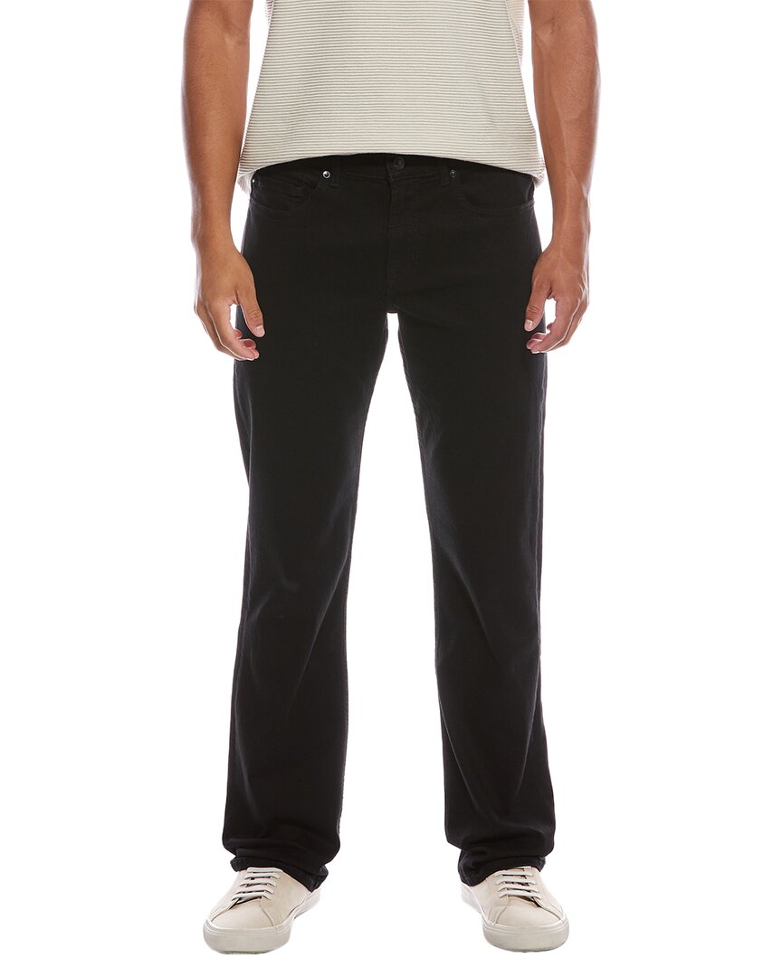 7 For All Mankind Austyn Squiggle Black Onyx Relaxed Straight Jean In Black