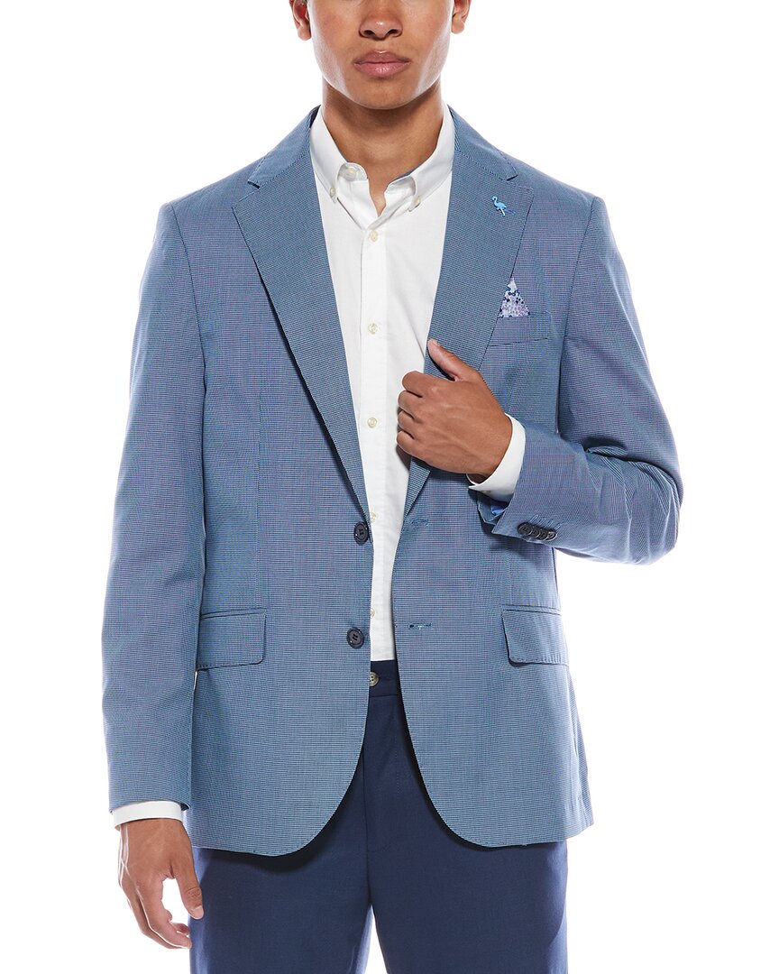 Tailorbyrd Mini Houndstooth Sportcoat In Blue