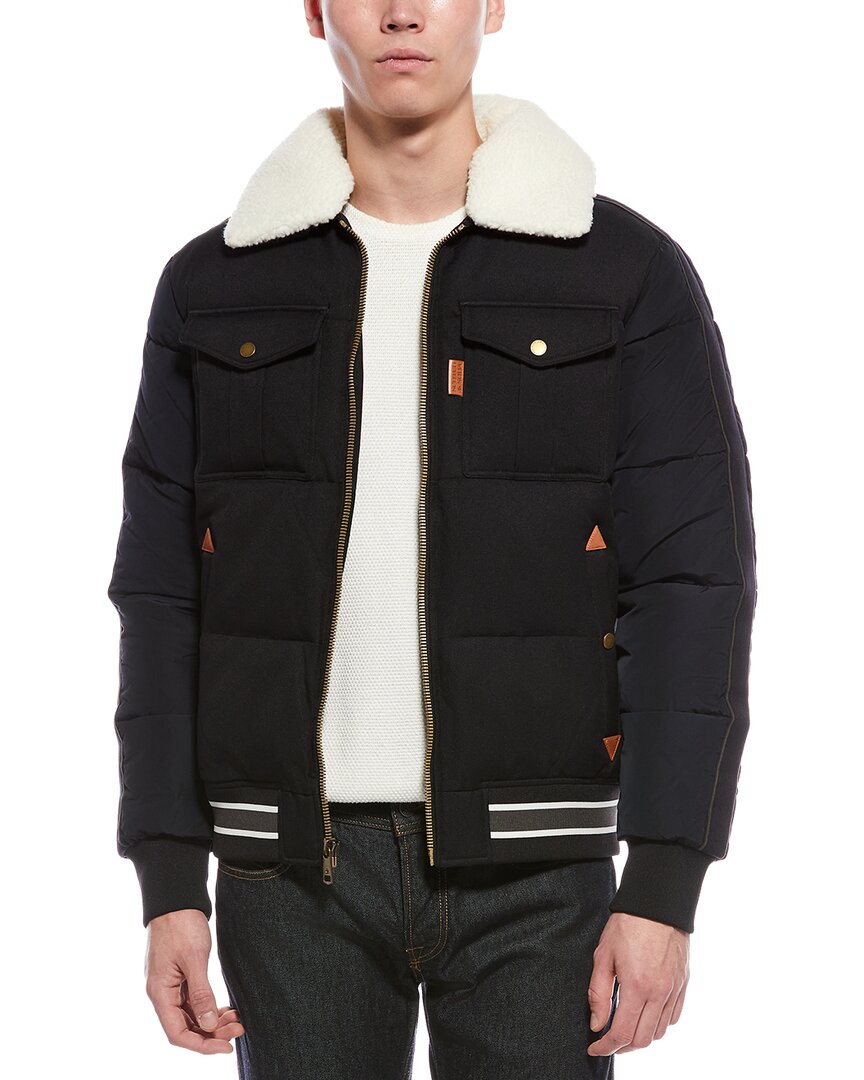 Scotch & Soda Kive Aviator Jacket In Black