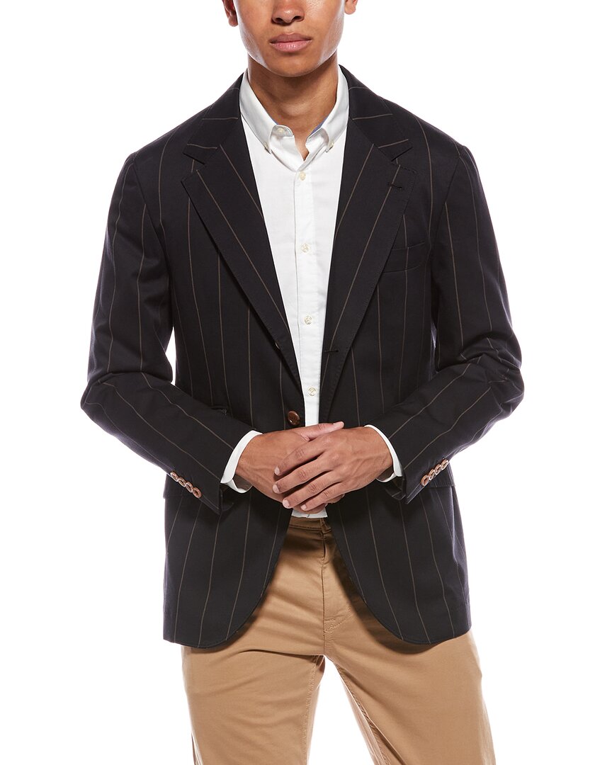 Brunello Cucinelli Wool-blend Blazer In Black