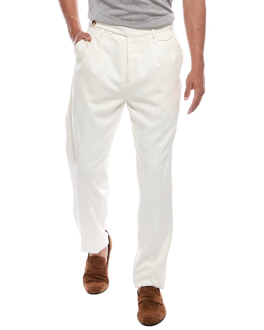 Brunello Cucinelli Leisure Fit Silk Pant In Multi