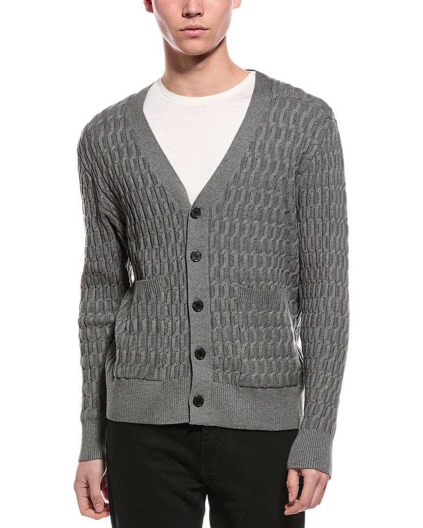 Slate & Stone Cable Knit V-neck Cardigan In Gray