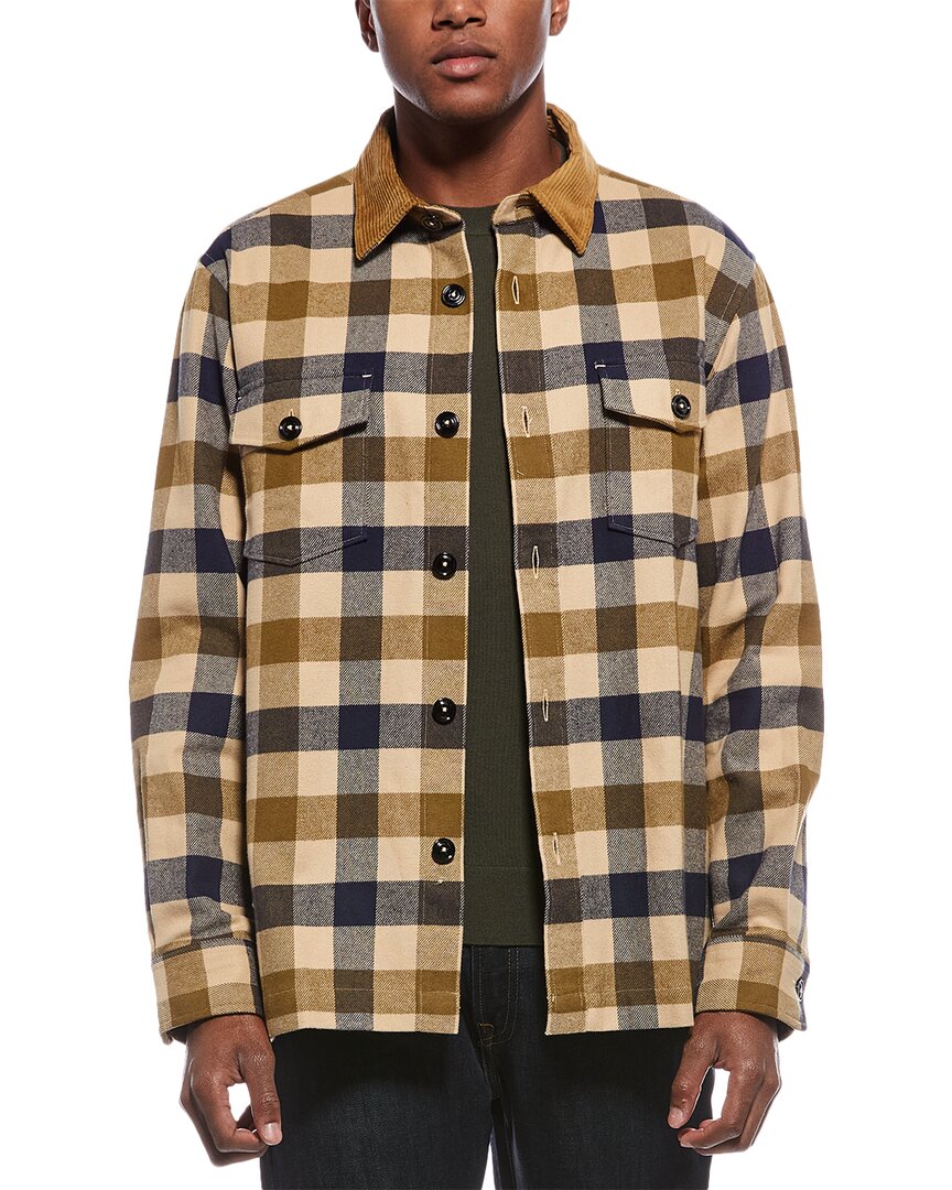 Brooks Brothers Twill Shacket In Multi