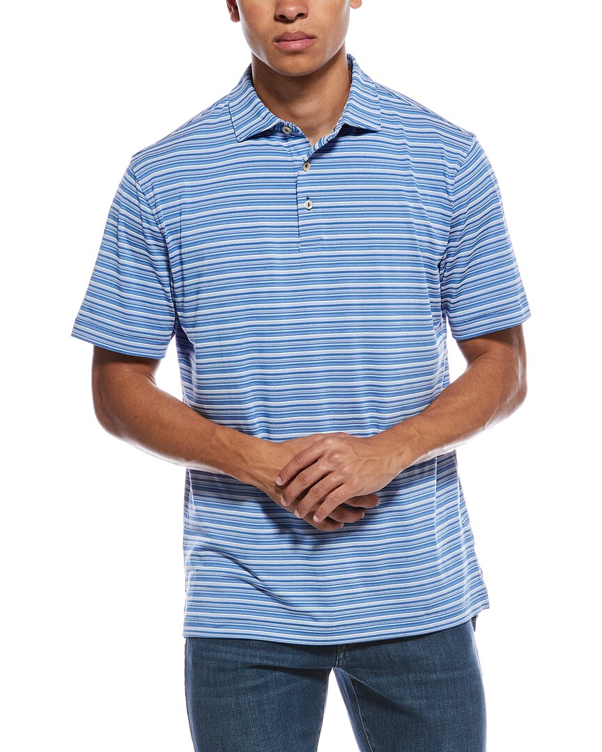 Peter Millar Atrium Performance Jersey Polo Shirt In Blue