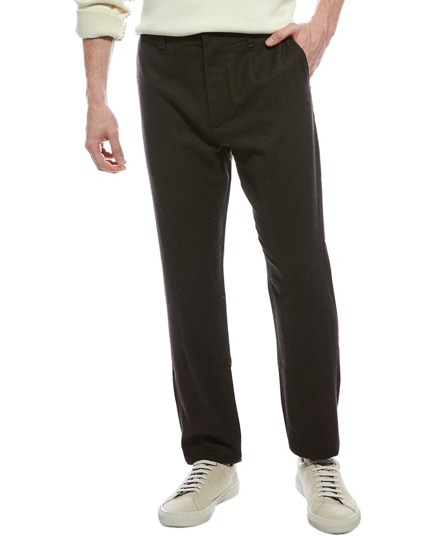 Rag & Bone Lennox Flannel Wool-blend Trouser In Green