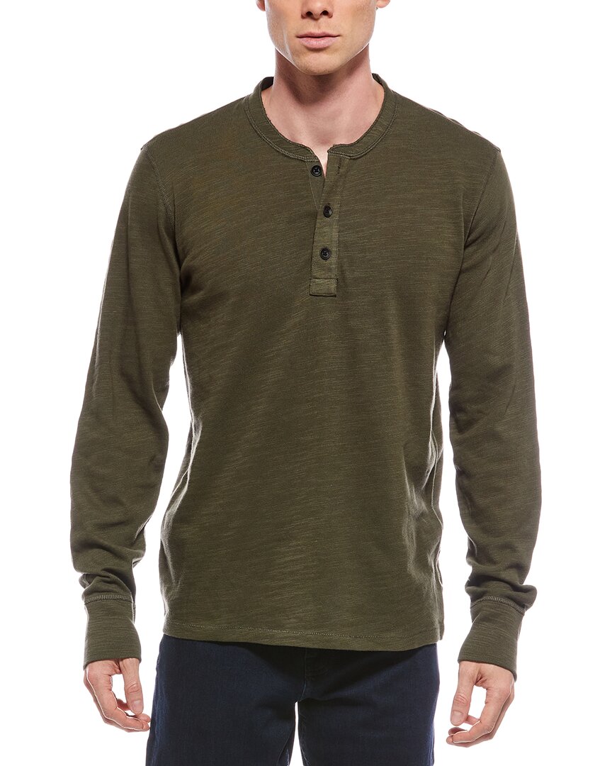Rag & Bone Standard Issue Slub Cotton Henley In Green