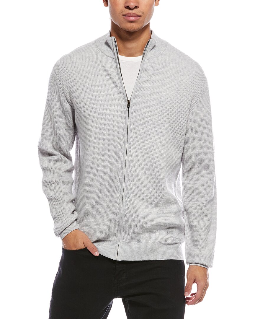 Scott & Scott London Brodie Cashmere Moss Stitch Wool & Cashmere-blend Bomber Jacket In Animal Print