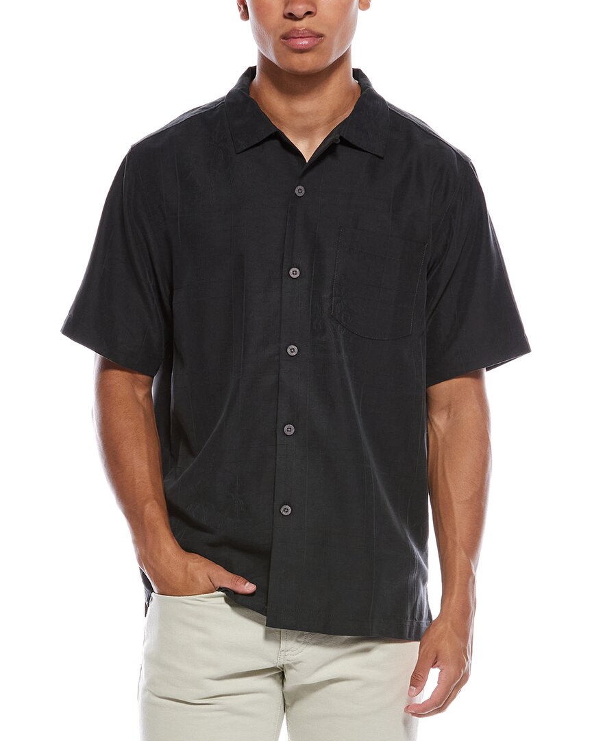 Tommy Bahama Coconut Point Palm Isle Camp Shirt In Black