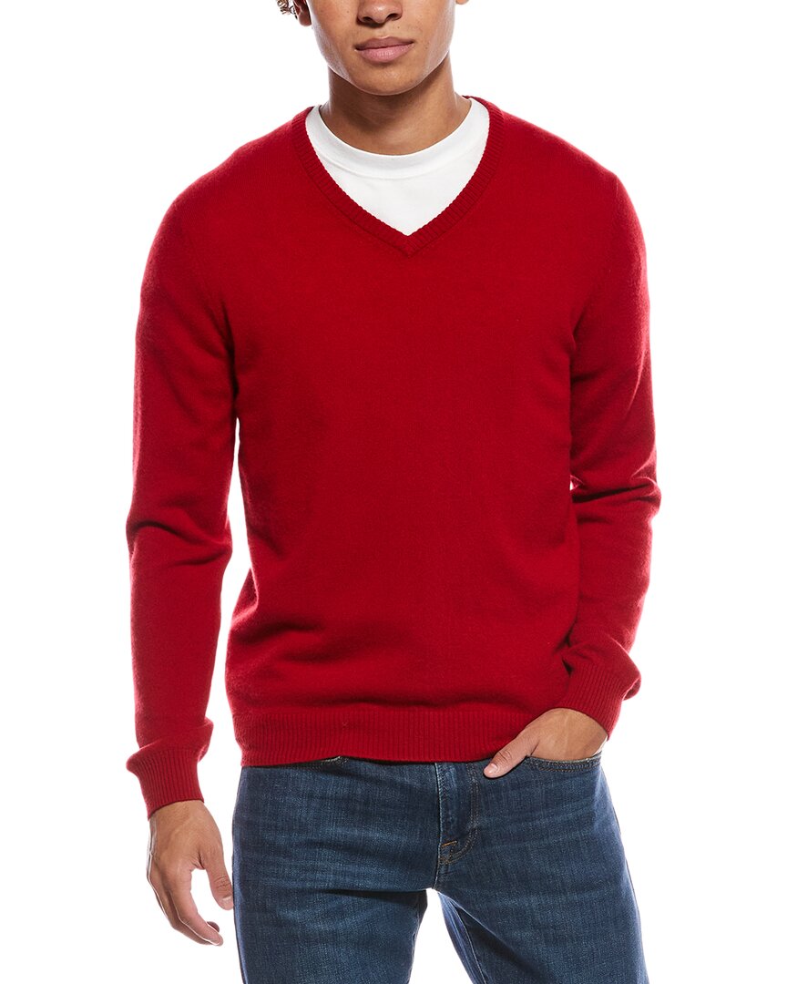 Mette Cashmere V-neck Sweater In Red