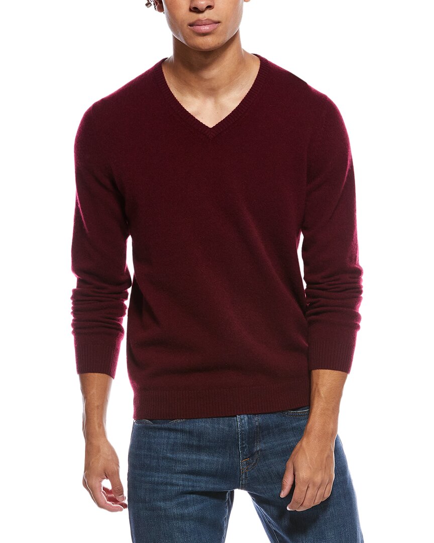 Mette Merino Wool V-neck Sweater In Red