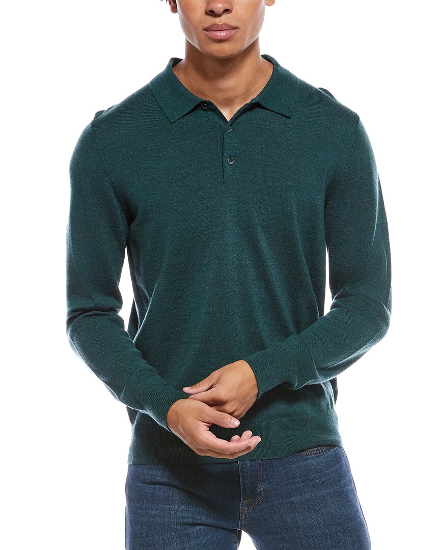 Mette Merino Wool Polo Sweater In Green