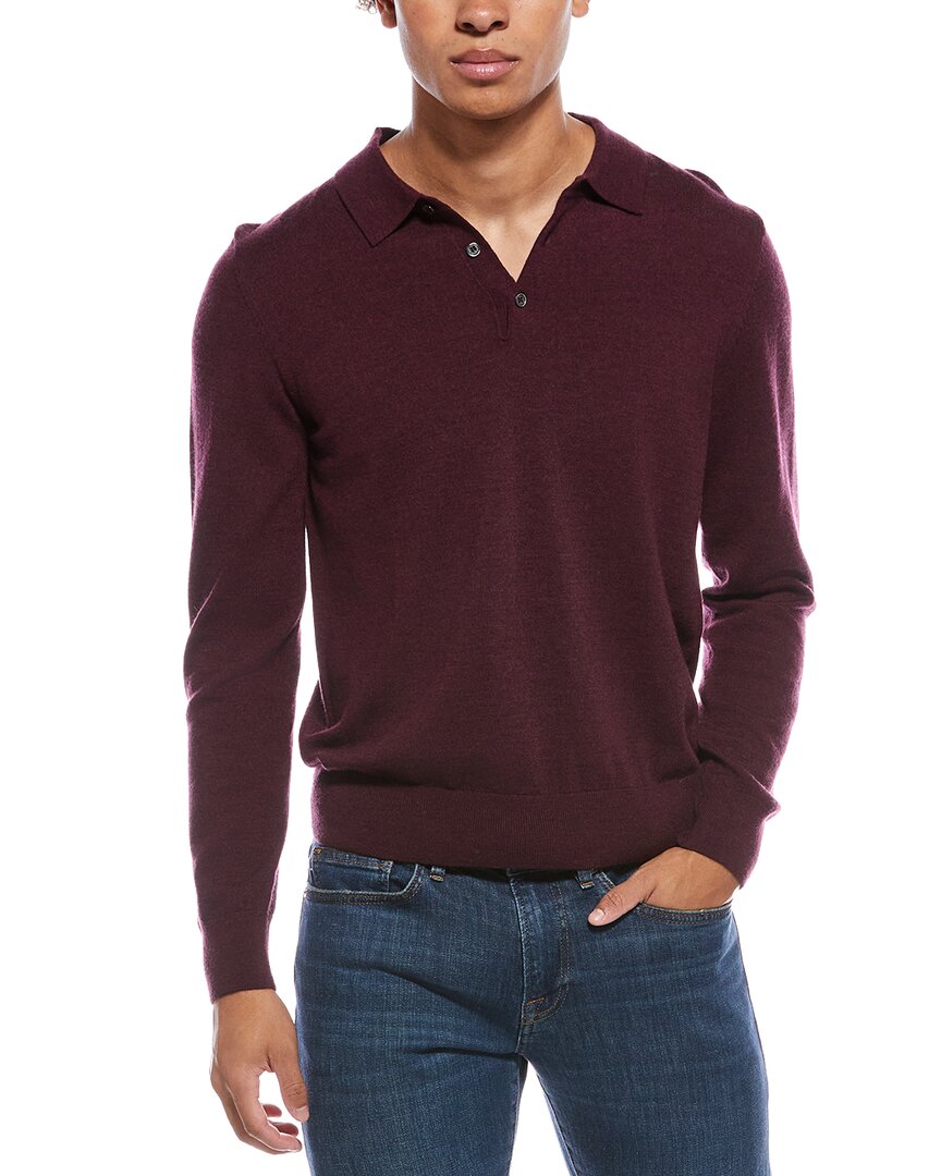 Mette Merino Wool V-neck Sweater In Burgundy