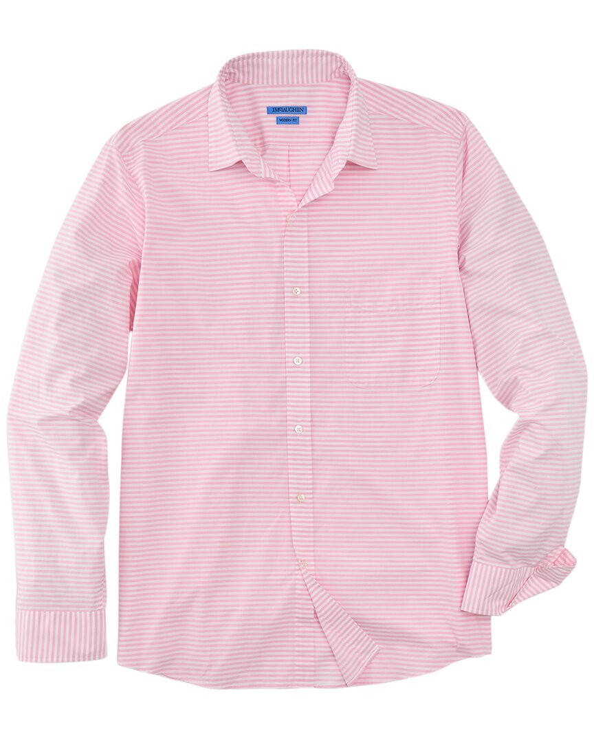 J.mclaughlin Horizontal Stripe Gramercy Modern Fit Shirt