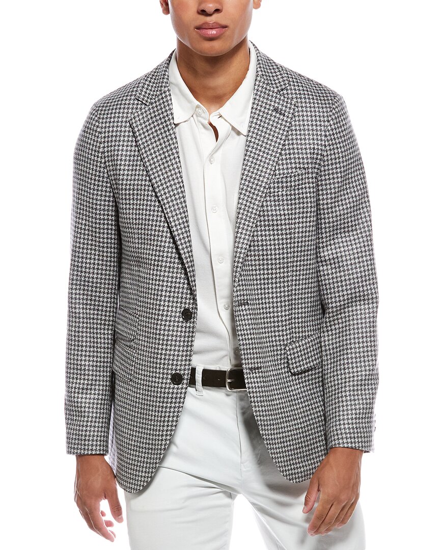 J.mclaughlin Suffolk Wool & Silk-blend Jacket In Gray