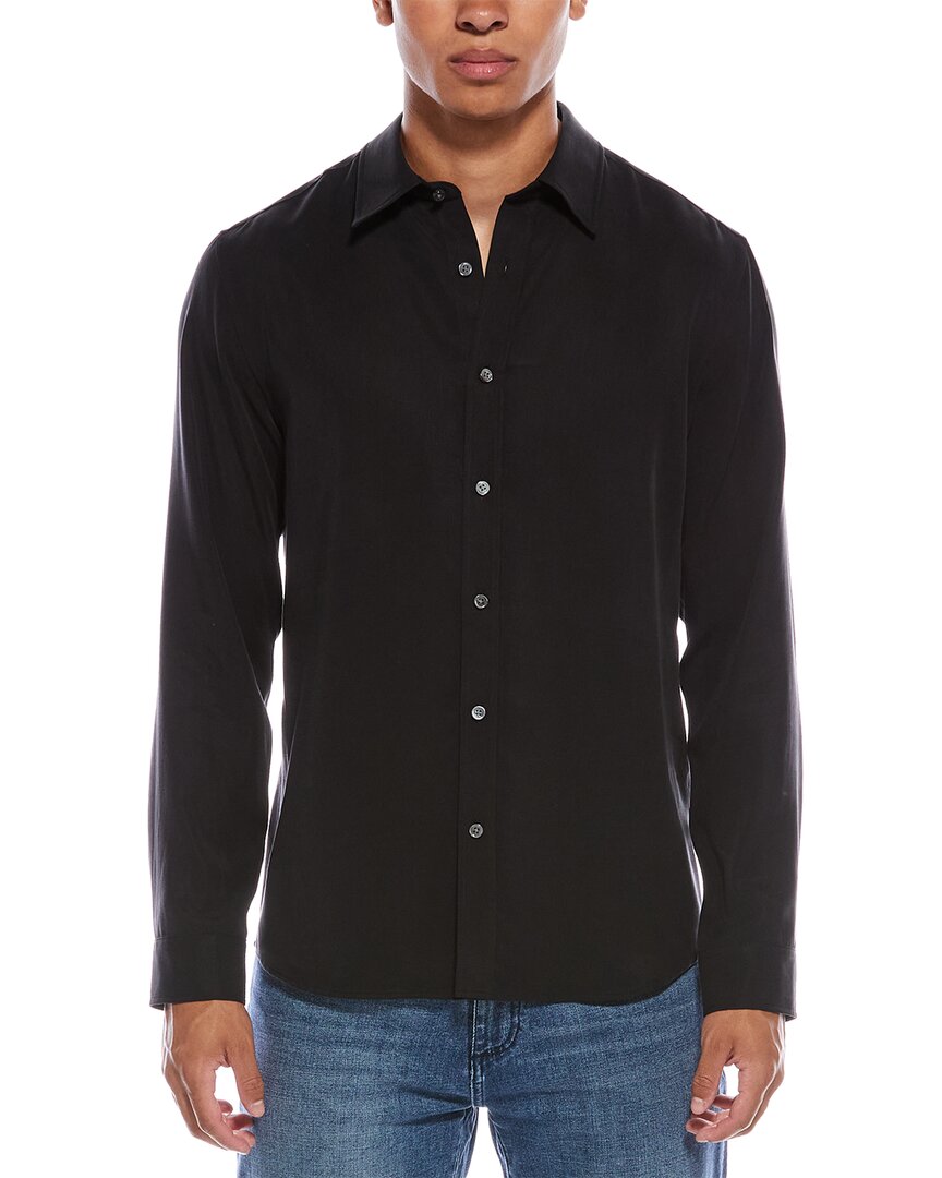 Theory Irving Linen Button Down Shirt In Multi
