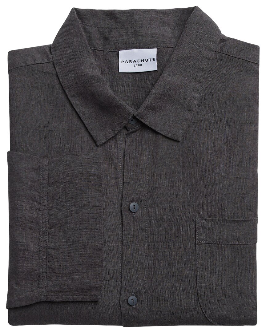 Parachute Linen Top In Black