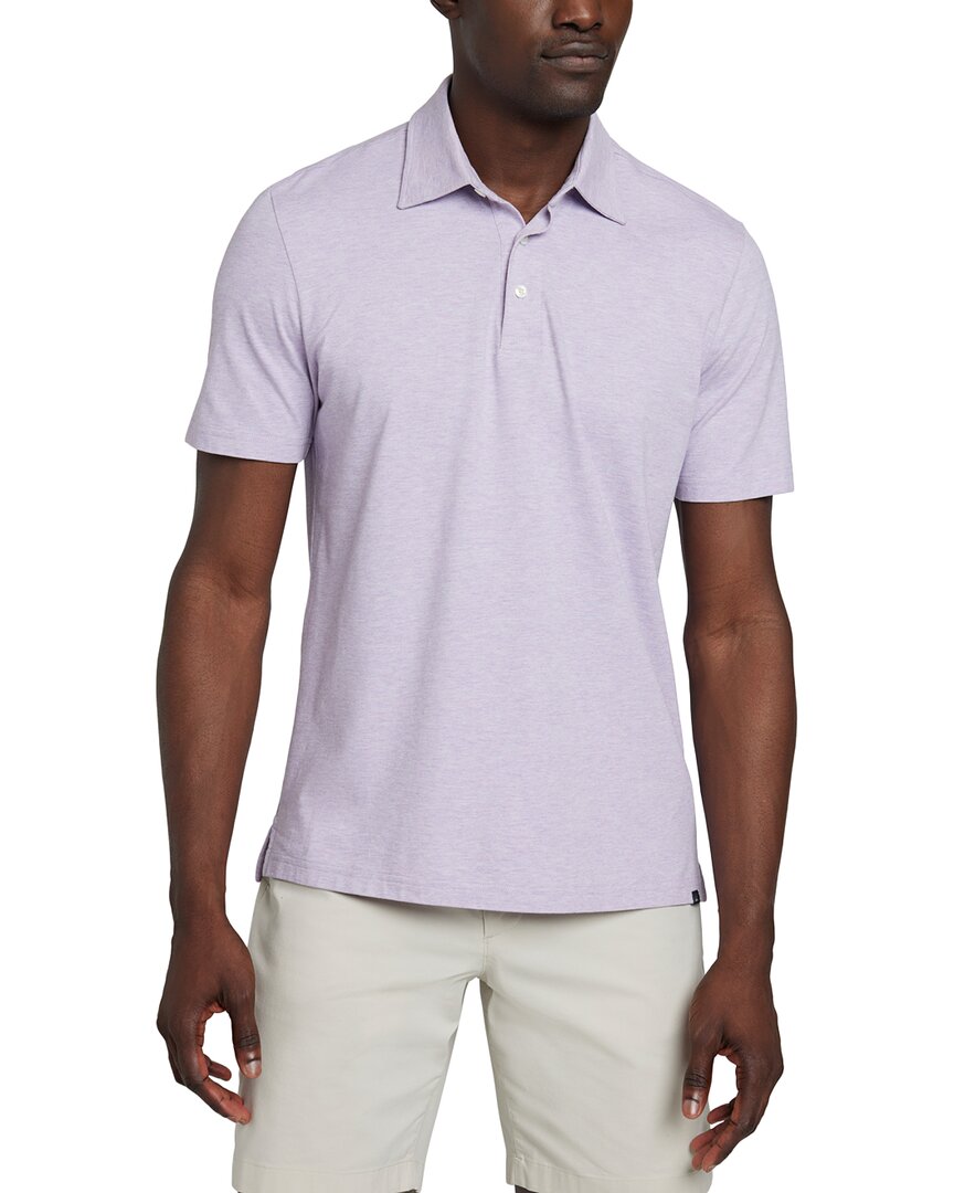 Faherty Movement Pique Polo In Purple