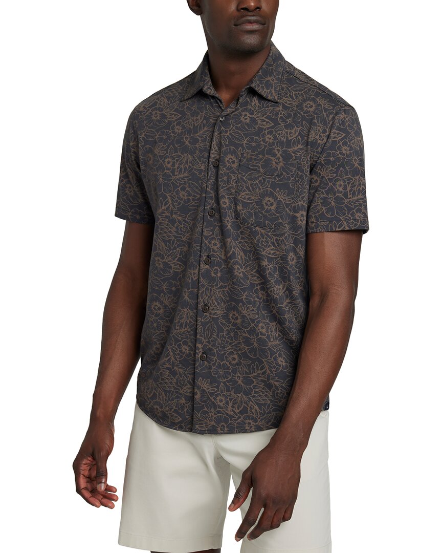 Faherty Reserve Pima Shirt In Gray
