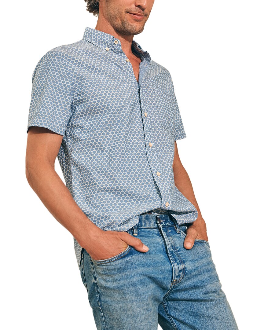 Faherty Stretch Playa Shirt In Blue