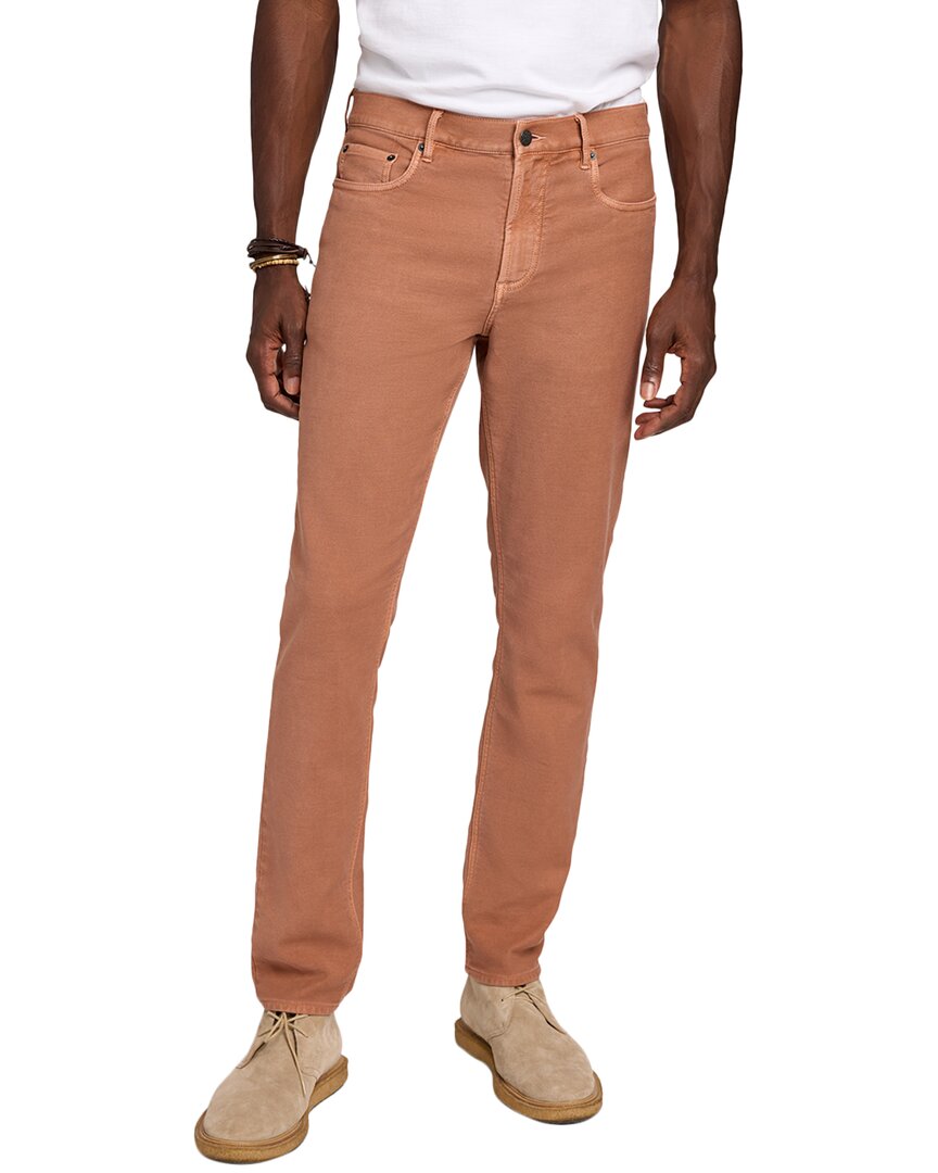 Faherty Stretch Terry Athletic Fit Pant In Brown
