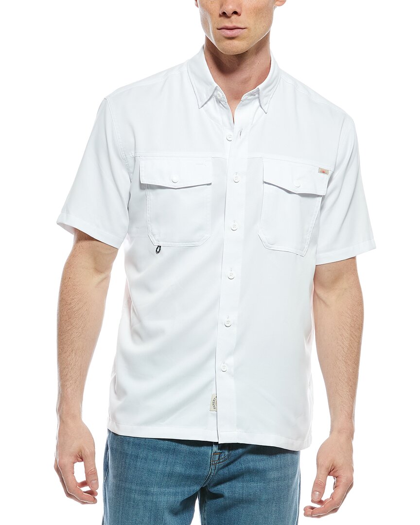 Faherty Shorelite Air Shirt In White