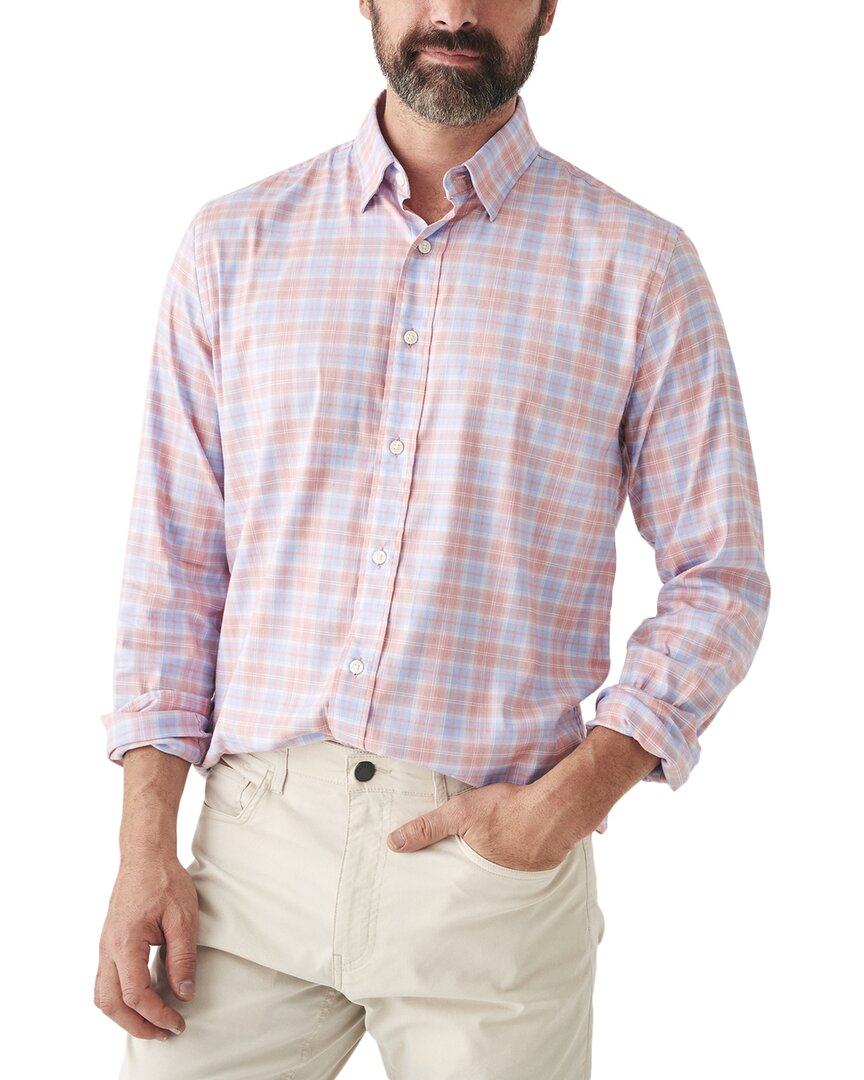 Faherty The Movement Plaid Button-up Shirt In Pink