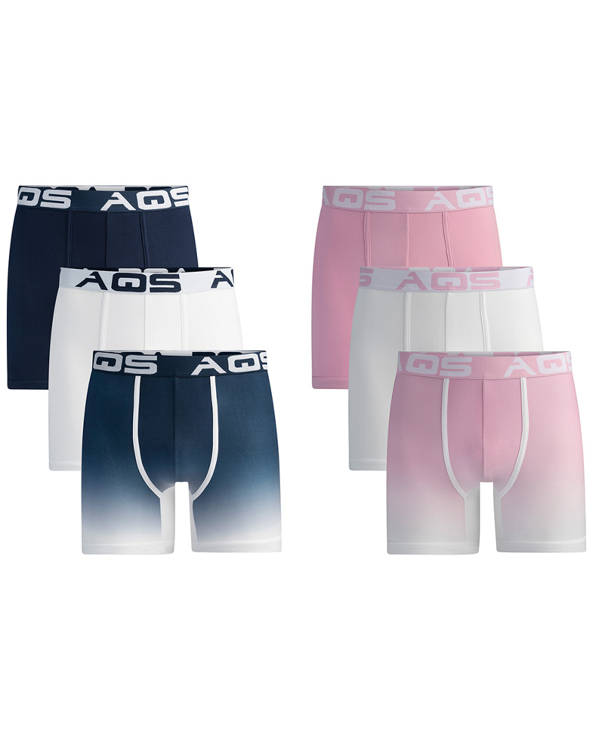 Aqs Men's 6-pack Assorted Ombre Boxer Briefs