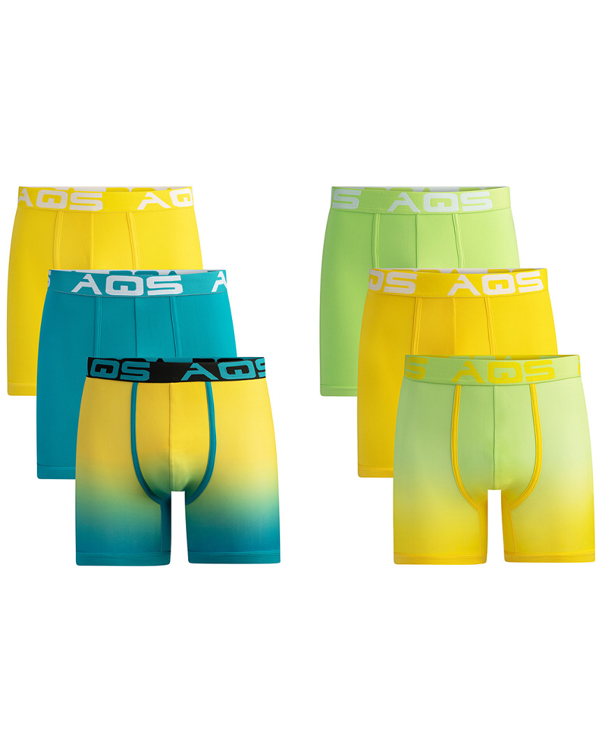 Aqs Men's 6-pack Assorted Ombre Boxer Briefs