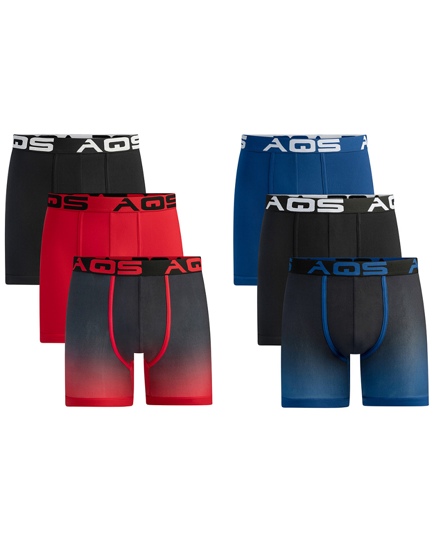 Aqs Men's 6-pack Assorted Ombre Boxer Briefs