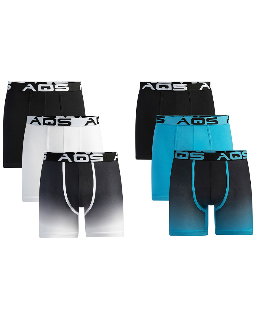 Aqs Men's 6-pack Assorted Ombre Boxer Briefs