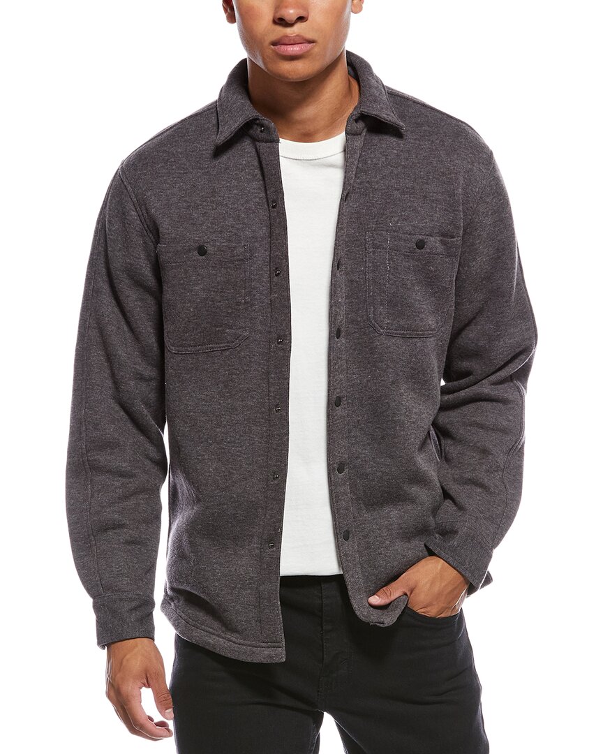 Vintage 1946 Knit Fleece Shirt Jacket In Gray