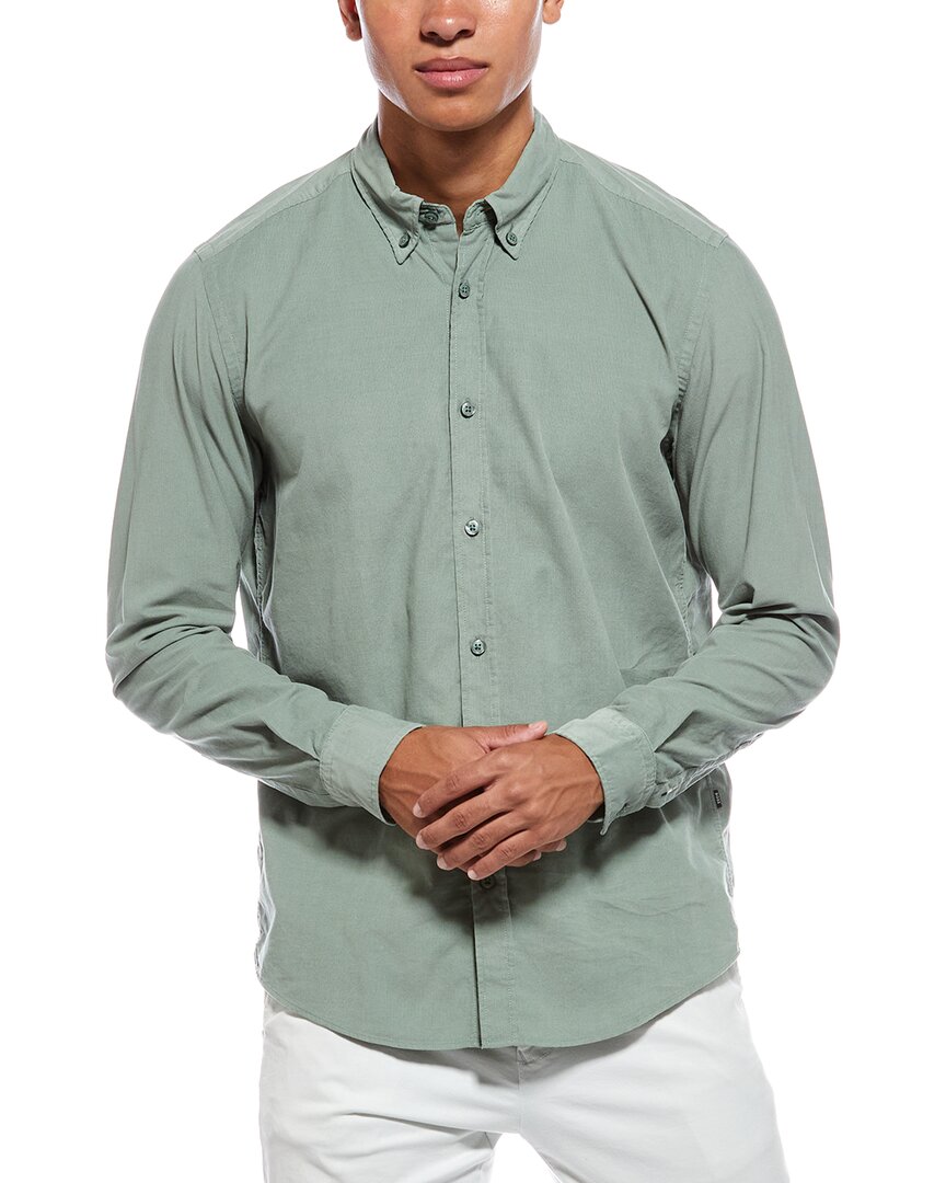 Hugo Boss Baby Corduroy Shirt In Green